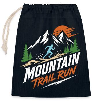Mountain Trail Run - Verschließbarer Geschenkbeutel aus Baumwolle (25x30cm) - Navy - Vorne