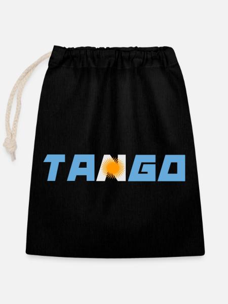 Tango - Verschließbarer Geschenkbeutel aus Baumwolle (25x30cm) - Schwarz