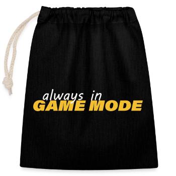 TOUJOURS EN MODE JEU - Sac cadeau en coton avec cordon (25 x 30 cm) - noir - Devant
