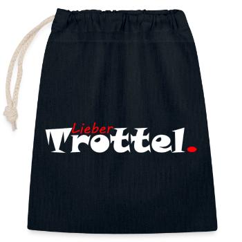 Cher idiot maladroit - Sac cadeau en coton avec cordon (25 x 30 cm) - bleu marine - Devant