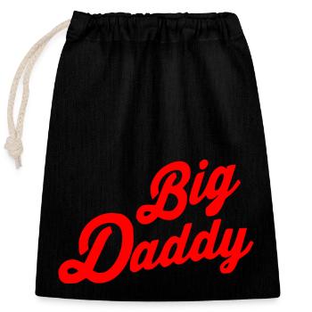 Big daddy - Sac cadeau en coton avec cordon (25 x 30 cm) - noir - Devant