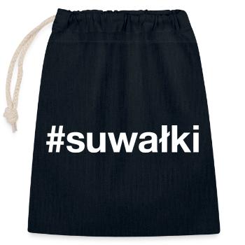 SUWALKI Poland Polska Polen - Closable cotton gift bag (25x30cm) - navy - Front