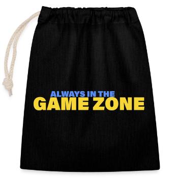 ZONE DE JEU - Sac cadeau en coton avec cordon (25 x 30 cm) - noir - Devant