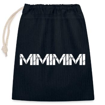 Mimimimi - Verschließbarer Geschenkbeutel aus Baumwolle (25x30cm) - Navy - Vorne