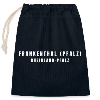 Frankenthal (Pfalz) Rheinland-Pfalz - Verschließbarer Geschenkbeutel aus Baumwolle (25x30cm) - Navy - Vorne