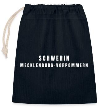 Schwerin, Mecklembourg-Poméranie occidentale - Sac cadeau en coton avec cordon (25 x 30 cm) - bleu marine - Devant