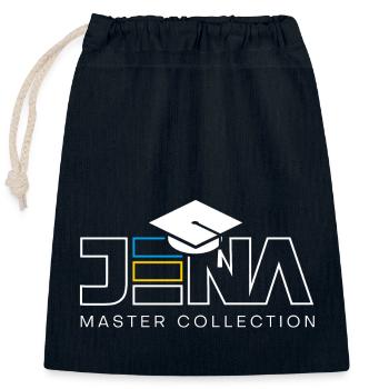 Jena Master Collection - Closable cotton gift bag (25x30cm) - navy - Front