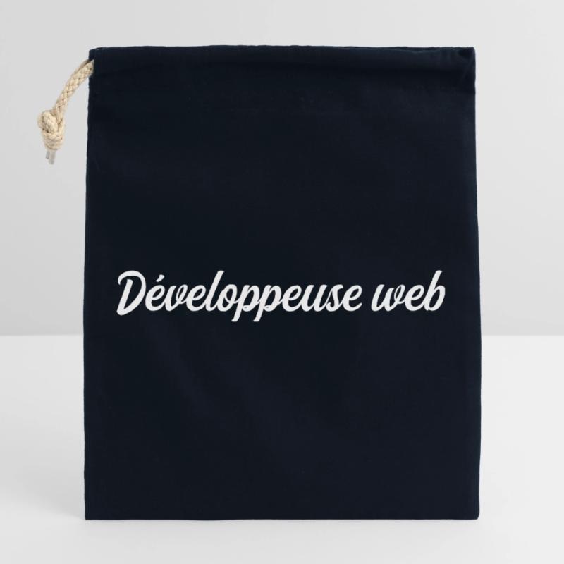 Web Developer Closable cotton gift bag (25x30cm)