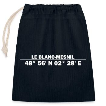 Le Blanc-Mesnil Koordinaten - Verschließbarer Geschenkbeutel aus Baumwolle (25x30cm) - Navy - Vorne