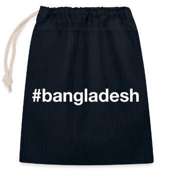 BANGLADESH Hashtag - Verschließbarer Geschenkbeutel aus Baumwolle (25x30cm) - Navy - Vorne