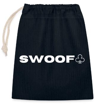 Swoof ♧ br switzerland I can't see the design - Closable cotton gift bag (25x30cm) - navy - Front