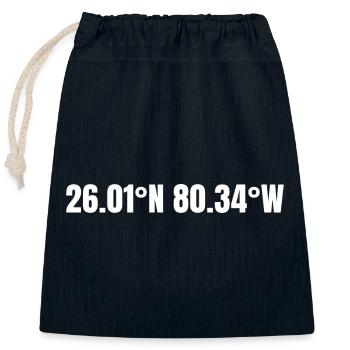 Pembroke Pines, Florida, USA Coordinates - Closable cotton gift bag (25x30cm) - navy - Front