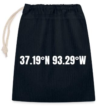 Springfield Missouri USA Koordinaten - Verschließbarer Geschenkbeutel aus Baumwolle (25x30cm) - Navy - Vorne