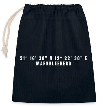 Markkleeberg, Saxony Coordinates - Closable cotton gift bag (25x30cm) - navy - Front