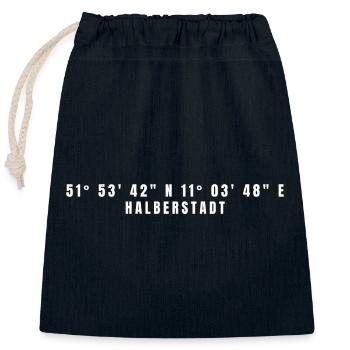 Coordonnées Halberstadt Saxe-Anhalt - Sac cadeau en coton avec cordon (25 x 30 cm) - bleu marine - Devant