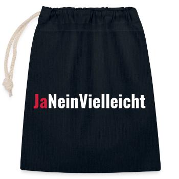 Antrag Verlobung Junggesellenabschied Geschenk - Verschließbarer Geschenkbeutel aus Baumwolle (25x30cm) - Navy - Vorne
