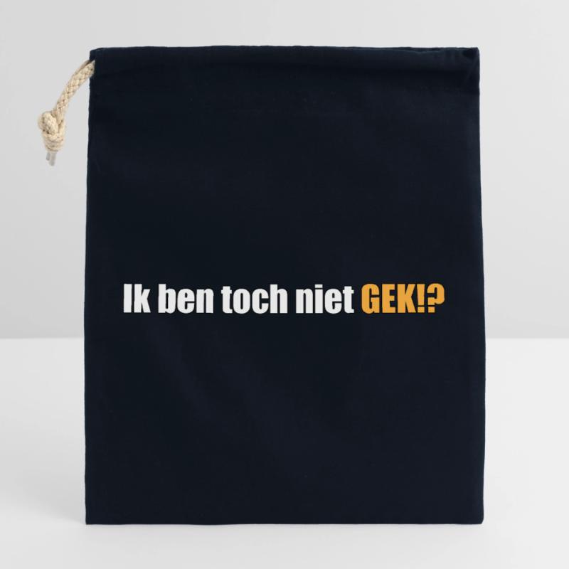 Ich bin doch nicht verrückt, oder!? Verschließbarer Geschenkbeutel aus Baumwolle (25x30cm)