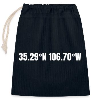 Rio Rancho New Mexico USA Coordinates - Closable cotton gift bag (25x30cm) - navy - Front