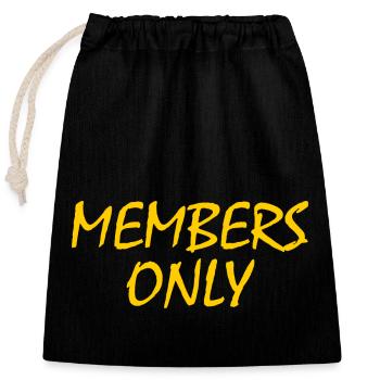 Members only - Sac cadeau en coton avec cordon (25 x 30 cm) - noir - Devant