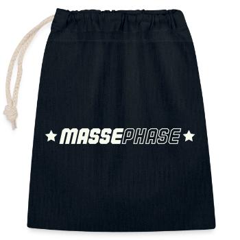 Phase de masse - Sac cadeau en coton avec cordon (25 x 30 cm) - bleu marine - Devant