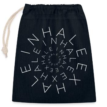 INHALEEXHALE - Closable cotton gift bag (25x30cm) - navy - Front