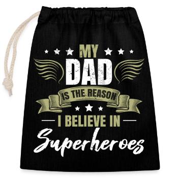 Citation de Cute Son Dad - Sac cadeau en coton avec cordon (25 x 30 cm) - noir - Devant