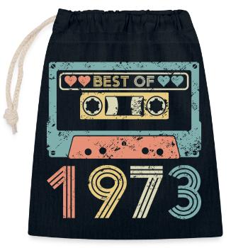 Le meilleur de 1973 - Sac cadeau en coton avec cordon (25 x 30 cm) - bleu marine - Devant