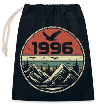 Vintage 1996 Classique 1996 rétro 1996 Cadeau 1996 - Sac cadeau en coton avec cordon (25 x 30 cm) - bleu marine - Devant