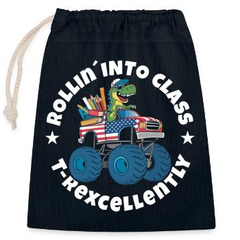 Trex Training - Closable cotton gift bag (25x30cm) - navy - Front