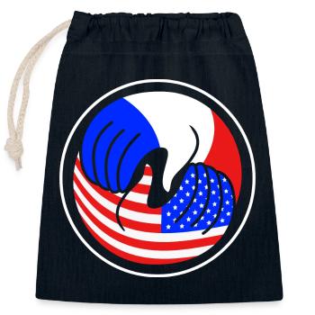 Frankreich - Verschließbarer Geschenkbeutel aus Baumwolle (25x30cm) - Navy - Vorne