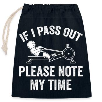 Ergometer Ruderübung ERG Gerät Liebhaber Fitnes - Verschließbarer Geschenkbeutel aus Baumwolle (25x30cm) - Navy - Vorne