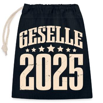 Geselle 2025 Gesellenprüfung - Verschließbarer Geschenkbeutel aus Baumwolle (25x30cm) - Navy - Vorne