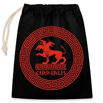 Le gardien des enfers - Sac cadeau en coton avec cordon (25 x 30 cm) - noir - Devant