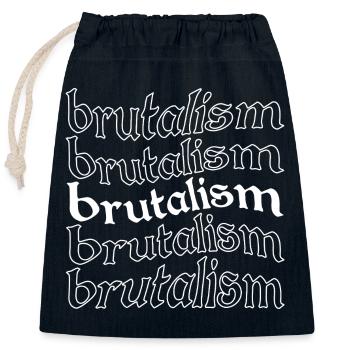 Brutalismus hallt Typografie wider T-Shirt - Verschließbarer Geschenkbeutel aus Baumwolle (25x30cm) - Navy - Vorne