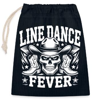 Line Dance Skull Boots - Verschließbarer Geschenkbeutel aus Baumwolle (25x30cm) - Navy - Vorne