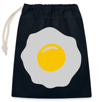 egg ei spiegelei - Verschließbarer Geschenkbeutel aus Baumwolle (25x30cm) - Navy - Vorne