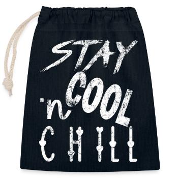 Stay Cool 3 - Verschließbarer Geschenkbeutel aus Baumwolle (25x30cm) - Navy - Vorne