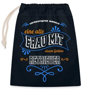 demonstration cookies lustiger spruch doggie - Verschließbarer Geschenkbeutel aus Baumwolle (25x30cm) - Navy - Vorne