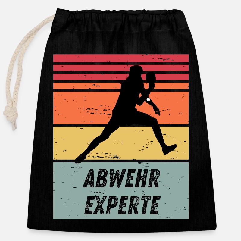 Abwehrexperte - Verschließbarer Geschenkbeutel aus Baumwolle (25x30cm) - Schwarz