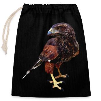 L’aigle rouge et noir - Sac cadeau en coton avec cordon (25 x 30 cm) - noir - Devant