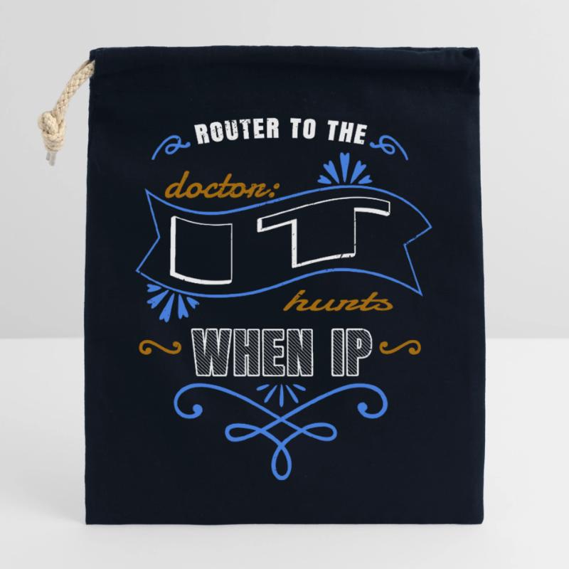 gift idea encrypt hack the box present programming Closable cotton gift bag (25x30cm)