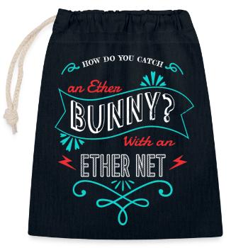 birthday present encrypt funny codes jokes - Verschließbarer Geschenkbeutel aus Baumwolle (25x30cm) - Navy - Vorne