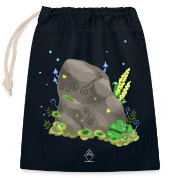 Magic Stone - Verschließbarer Geschenkbeutel aus Baumwolle (25x30cm) - Navy - Vorne