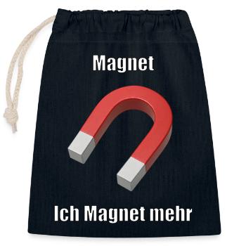 Magnet Meme T-Shirt – Funny German Sayings S - Closable cotton gift bag (25x30cm) - navy - Front