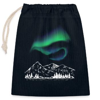 Aurora Alpine Chart - Closable cotton gift bag (25x30cm) - navy - Front
