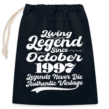 Es war einmal eine Legende. oktober 1997 Geburts - Verschließbarer Geschenkbeutel aus Baumwolle (25x30cm) - Navy - Vorne