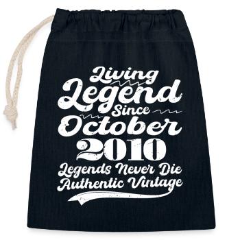Es war einmal eine Legende. oktober 2010 Geburts - Verschließbarer Geschenkbeutel aus Baumwolle (25x30cm) - Navy - Vorne