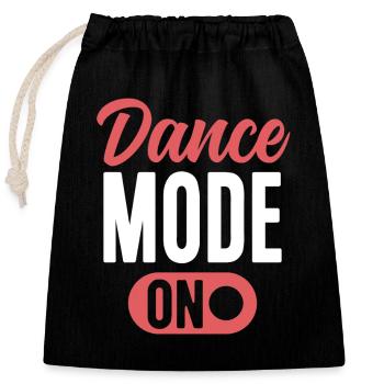 Mode de danse sur Cute Dancer Funny Dancing - Sac cadeau en coton avec cordon (25 x 30 cm) - noir - Devant