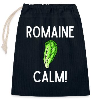 Lustiges Kochen Gesunder Salatliebhaber Romaine Calm - Verschließbarer Geschenkbeutel aus Baumwolle (25x30cm) - Navy - Vorne