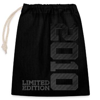16TH BIRTHDAY LIMITED EDITION 2010 - Closable cotton gift bag (25x30cm) - black - Front
